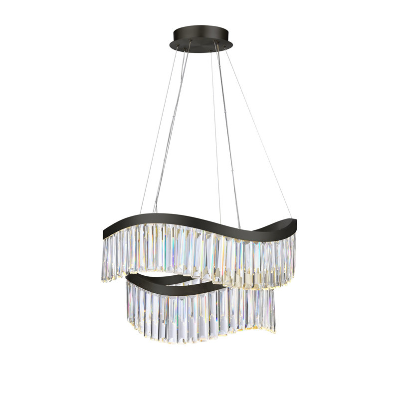 Hyden - Lustre à DEL intégré - Noir, L 31,5 po