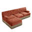Canapé modulaire 3 places (rouge-brun)