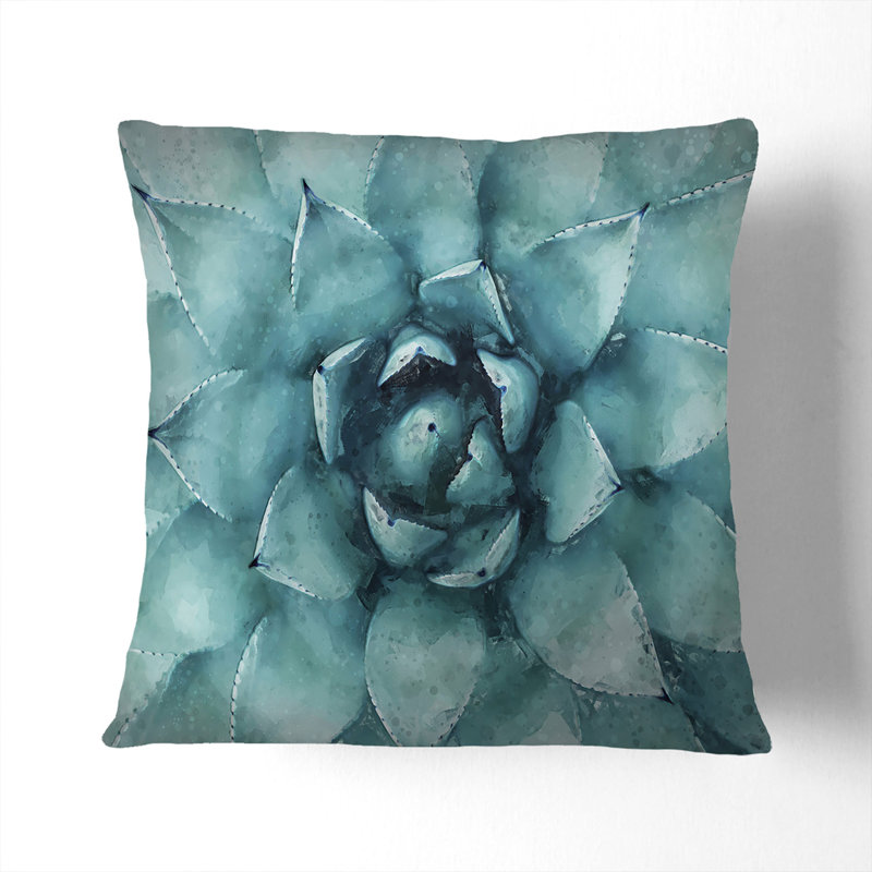 Floral Square Throw Cushion, Black, 40cm H x 40cm W x 15cm D
