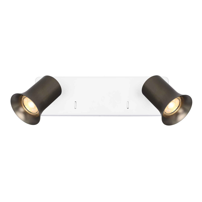 Simanka Flush Mount, Bronze, White