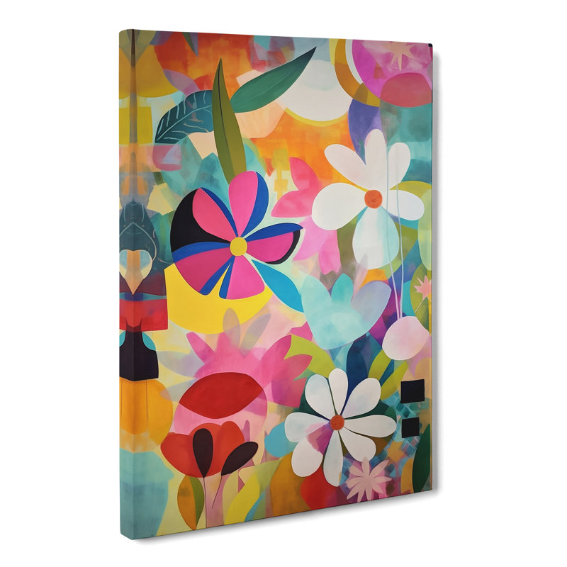 Bethania Retro Flowers Vol.5 - Wrapped Canvas Print, 60cm H x 40cm W