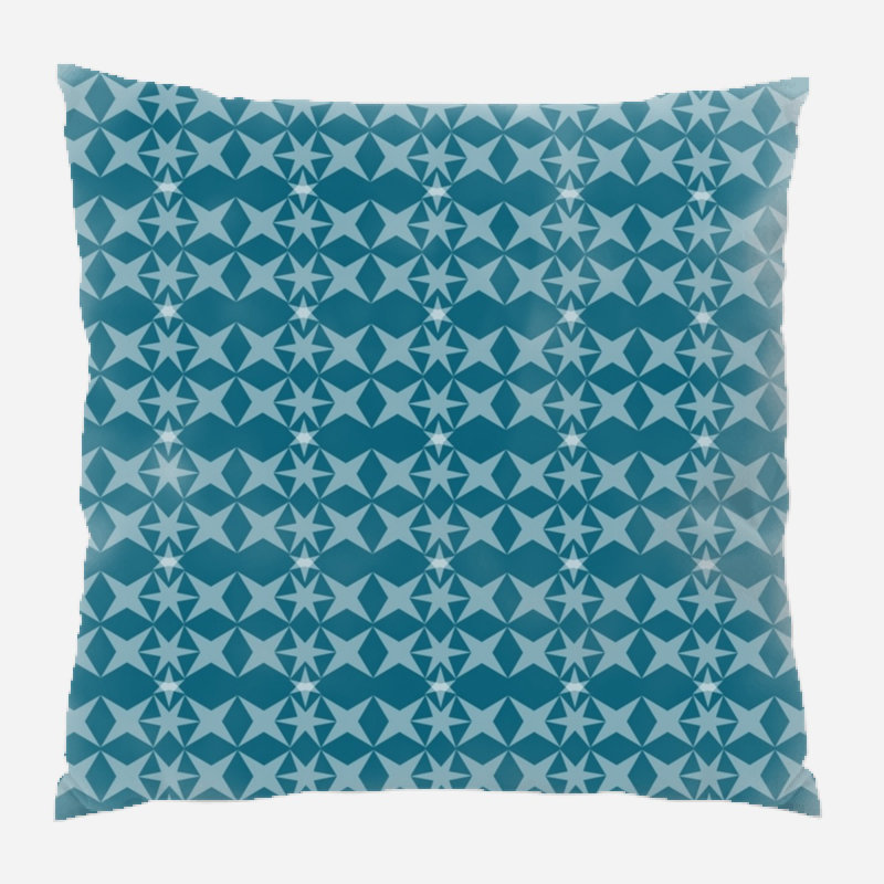 Coussin en bande, Bleu foncé