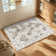 Machine Washable Non-Slip Oriental Area Rug Brown/Beige