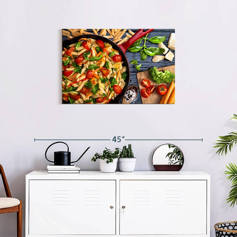 Yarlin Spring Vegetables Pasta, 20" H x 30" W