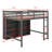 Full Size Loft Bed With Storage, Wooden Loft Bed Frame With 8 Open Storage Shelves And Built-In Ladder-1461039182