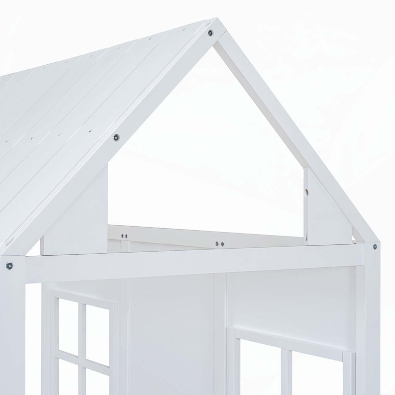 Charmant lit simple en bois avec lit gigogne pour chambre de rêve pour enfants, Simple
