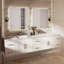 Ensemble de meuble-lavabo double mural 84 "avec miroir Geneva-112952429-87285970