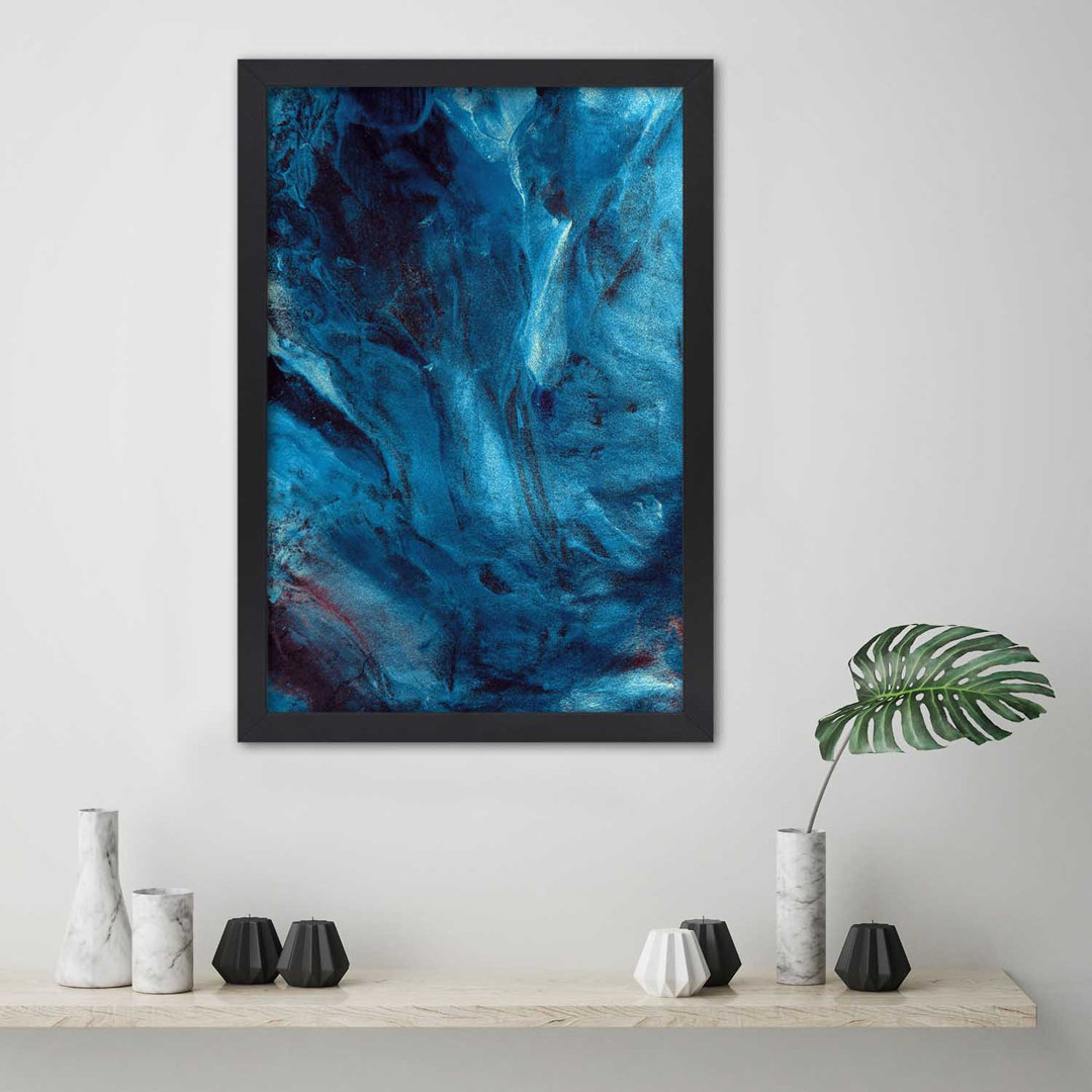 Gerahmtes Wandbild Blue Rocks