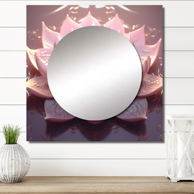 Miroir mural de salon Blooming Magical Pink II