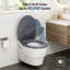 Toilet Seat Soft Close, Quick-Release O-Shaped Loo Seat Made from Duroplast, with Adjustable Hinges, Heavy Duty, Weight Capacity 175 kg, Bluish Grey