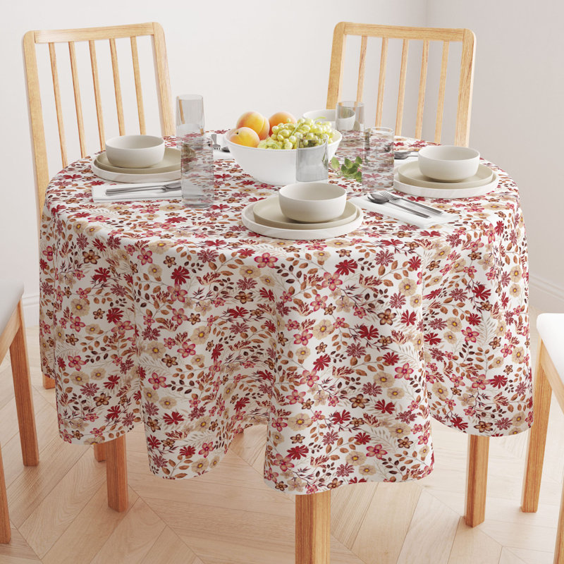 Round Cotton Twill Tablecloth