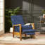 Fauteuil inclinable manuel en tissu et bois