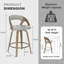 Tabourets de comptoir pivotants courbés et rembourrés - Design moderne Mid-Century-1943445839