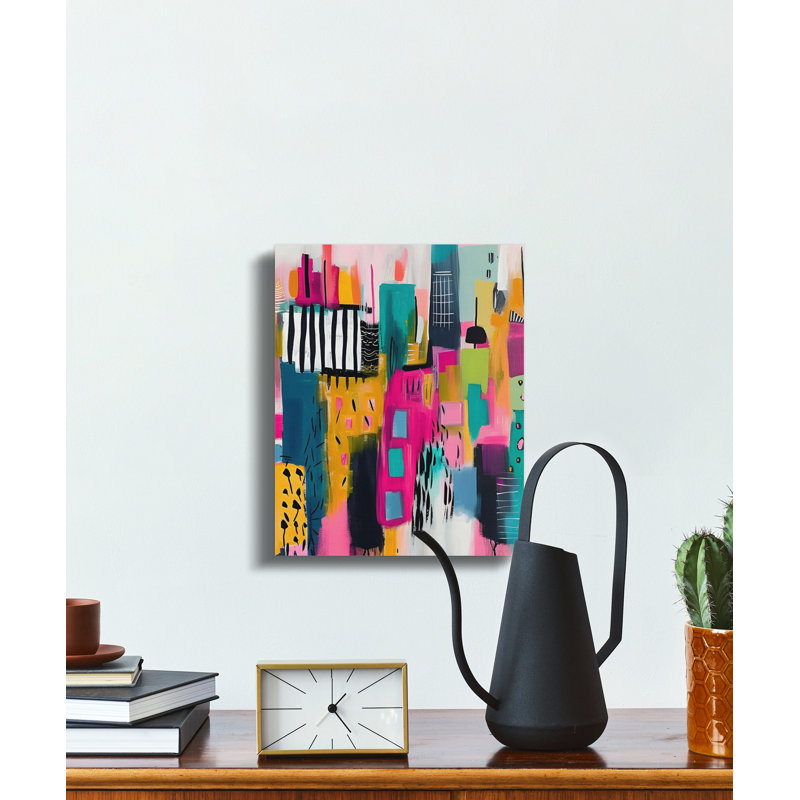 Abstract Cityscape Wall Art, Building Art, Modern Art Print, Home Decor, Living Room Art, Wrapped Canvas Wall Art, Home Lovers