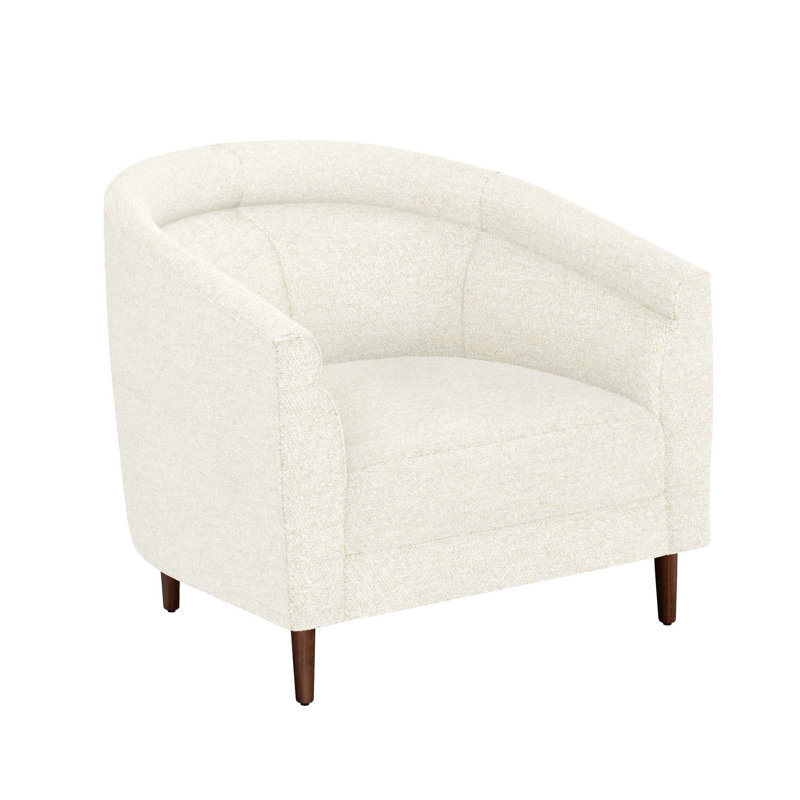 Fauteuil demi-tonneau Capri, Noyer, Mousse acrylique