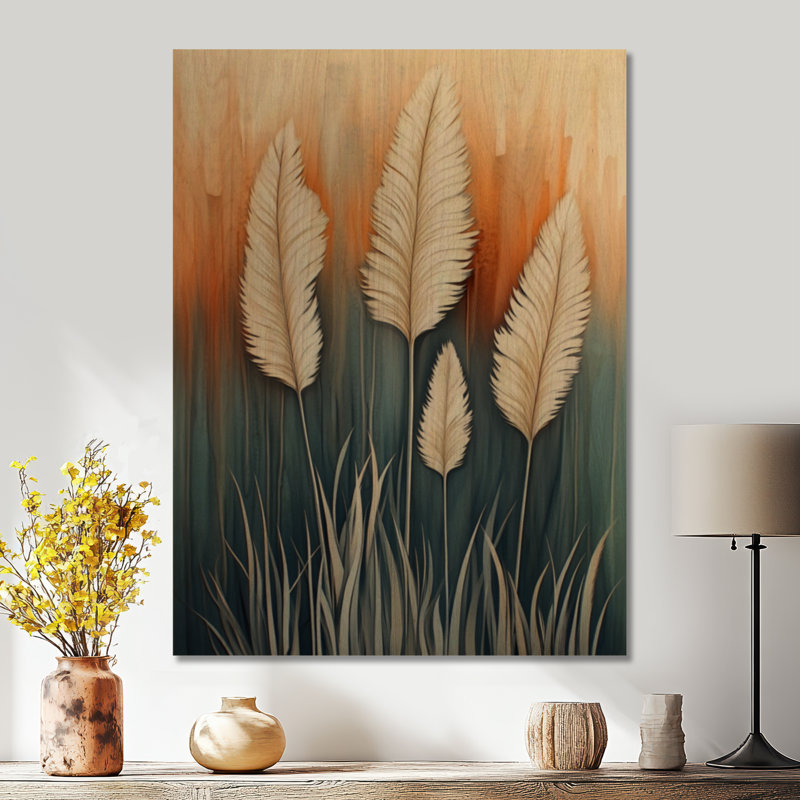 Décoration murale Winna I - Bois botanique blanc, H 40 po x l 30 po, Rectangulaire