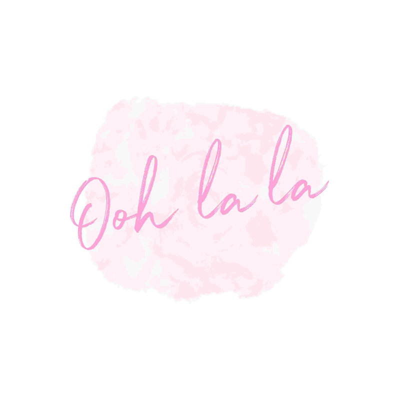 Ooh La La 2 - Art textuel sur toile tendue, H 12 po x l 12 po