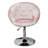 Giselle Antoinette Round Tufted Vanity Chair with 360 Degree Swivel and Stainless Steel Flat Base-1207377232