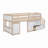 Solid Wood Low Loft Bed With Stair, Drawer, And Shelf-1133087858