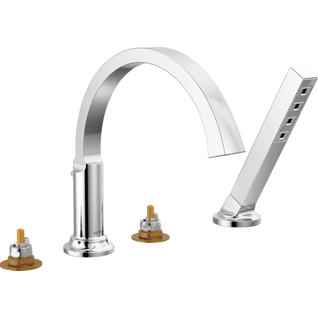 Tetra Roman Tub Faucet with Hand Held Shower, Tub Filler, Deck Mount Tub Faucet, Bathtub Faucet Delta 