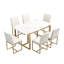 Ensemble de table de salle à manger moderne pour 6 tables de cuisine avec 6 chaises de salle à manger rembourrées, 7 pièces
