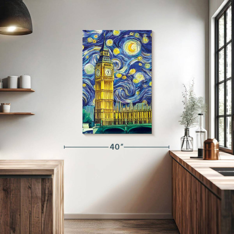Aime Big Ben Starry Night, 39" H x 26" W