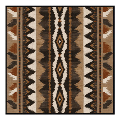Washable Rattlesnake Bands Southwestern Area Rug
