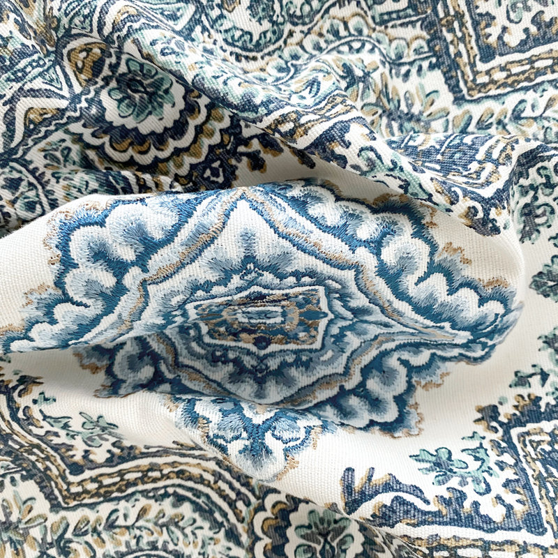 Sana Geometric Cotton Blend Fabric