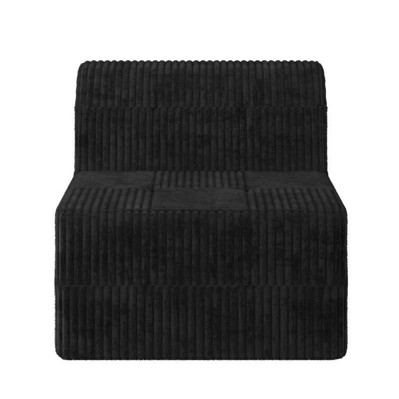 Boneless Single Seat Sofa Compressed Sectional Sofa Modern Minimalist Style Corduroy Couch, Sleeper Sofa For Living Room, Bedroom, Comfy Compressed Sofa Couch Space-Efficient Design