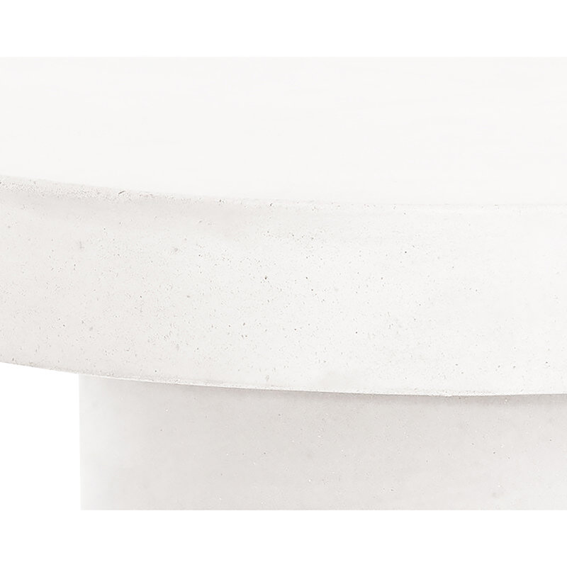 Table basse Kenton Drum, Blanc