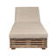 Chaise longue simple inclinable en eucalyptus avec coussins 81,5 po Cadney-1565283742