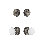 Nostalgic Warehouse Rope Rosette Entry Set with White Porcelain Knob