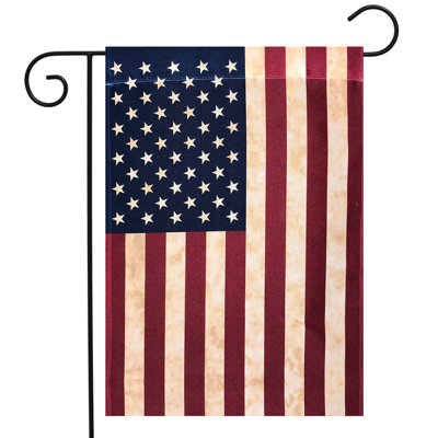 Drapeau de jardin américain teint thé