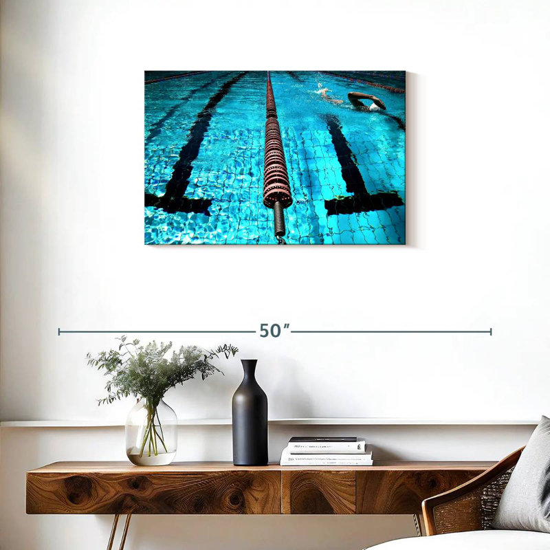 Sireci Into The Swimming Pool, 20" H x 30" W