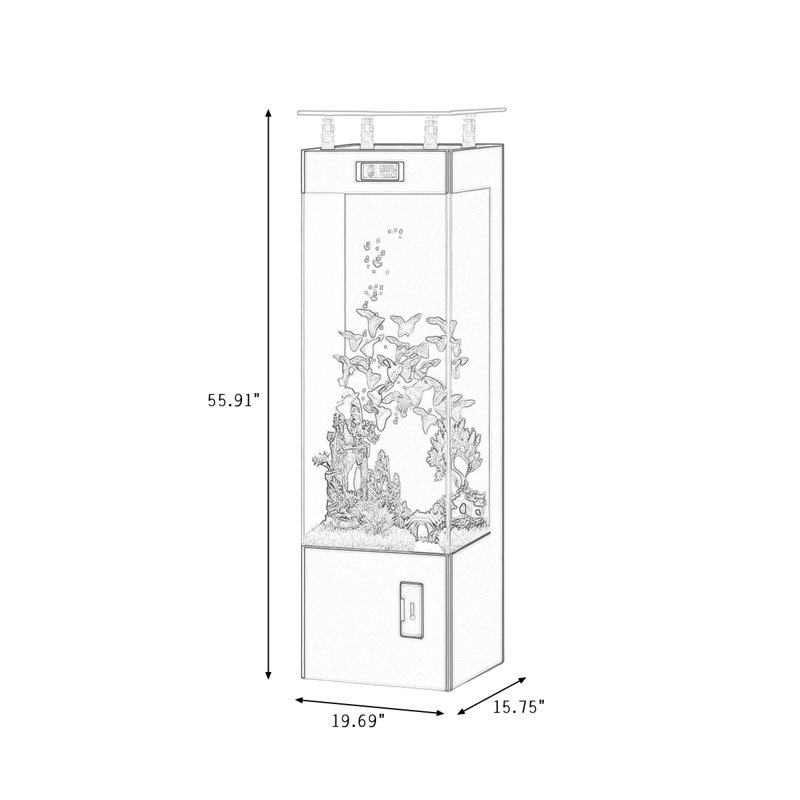 Aquarium 30-35 gallons, 19.69, White