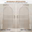 34"W x 78"H Fixed Framed Shower Screen Panel,3/8" Striped Fluted Glass and 304 Stainless Steel Frame-110369206