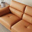 Orange Genuine Leather Modular Sofa cushion Loveseat
