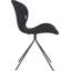Chaise d'appoint rembourrée noire OMG