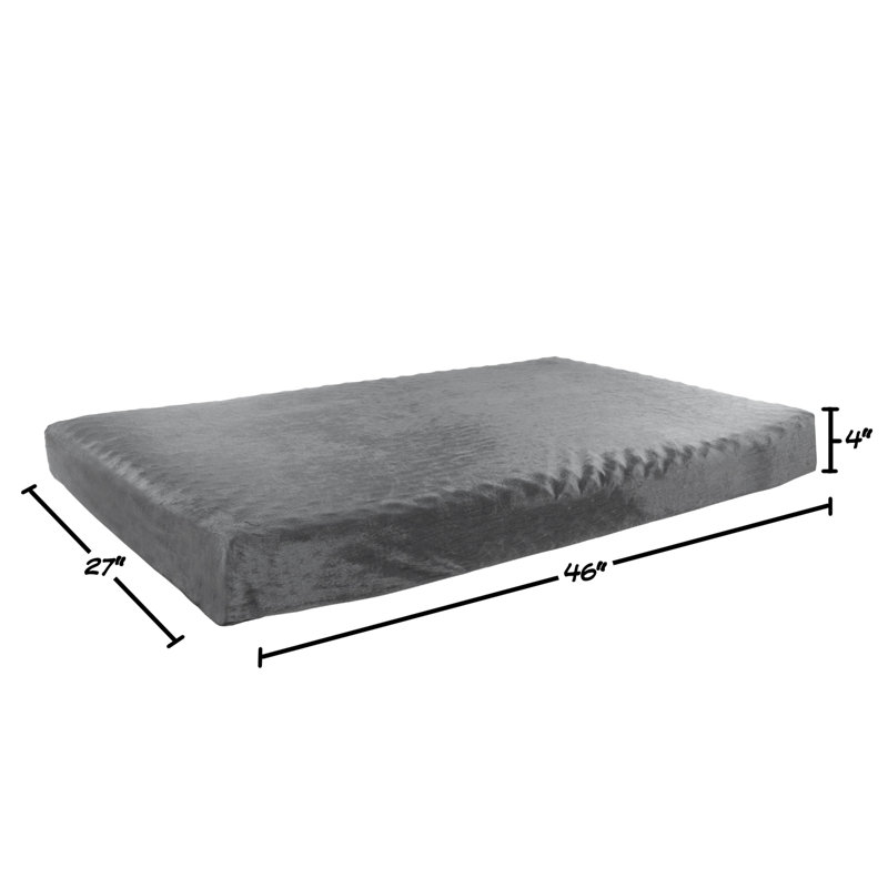Gray Large Orthopedic Memory Foam Dog Bed Mat