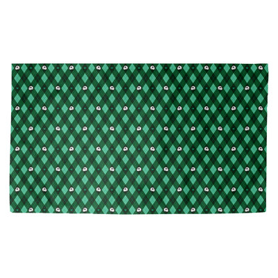 Tapis de zone verte argyle crânes Avicia