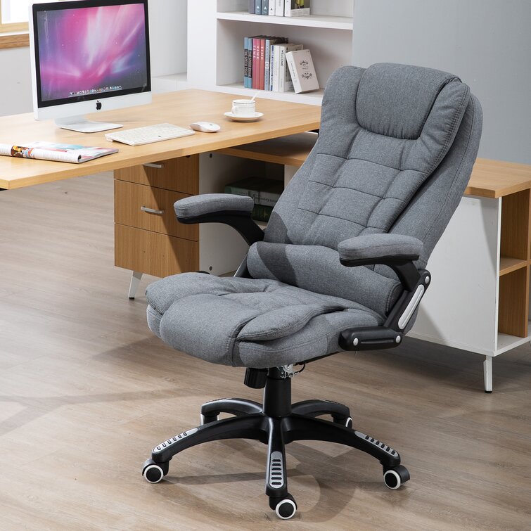 Ergonomic Massage Office Chair with Heated, Linen Fabric High Back Exe –  Mega Mart Center