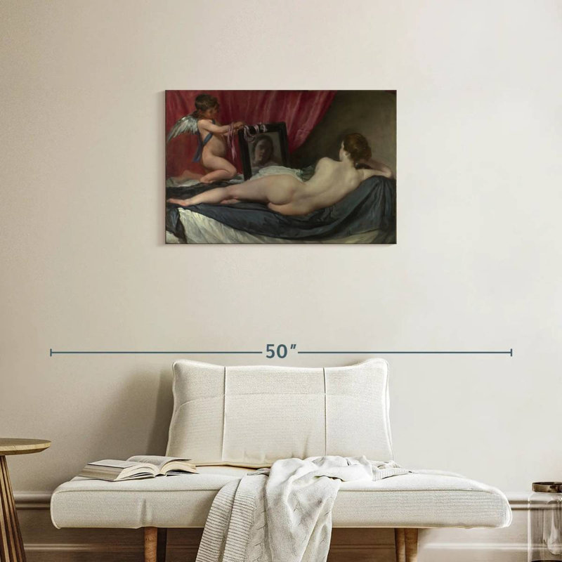 Hardie Venus à son miroir, H 20 po x l 30 po
