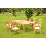 Kissling Outdoor 11 - Piece Teak Dining Set