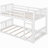 Double-Deck Bed with Stairs, White-1558099632