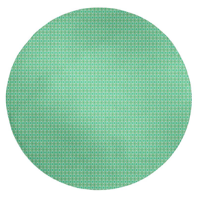 Chenille Geometric Indoor Rug, Round 5'