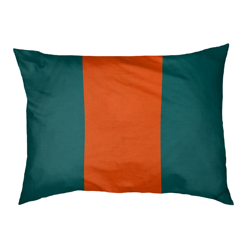 Coussin Miami, Très grand (l 50 po x P 40 po x H 7 po), Turquoise / Orange