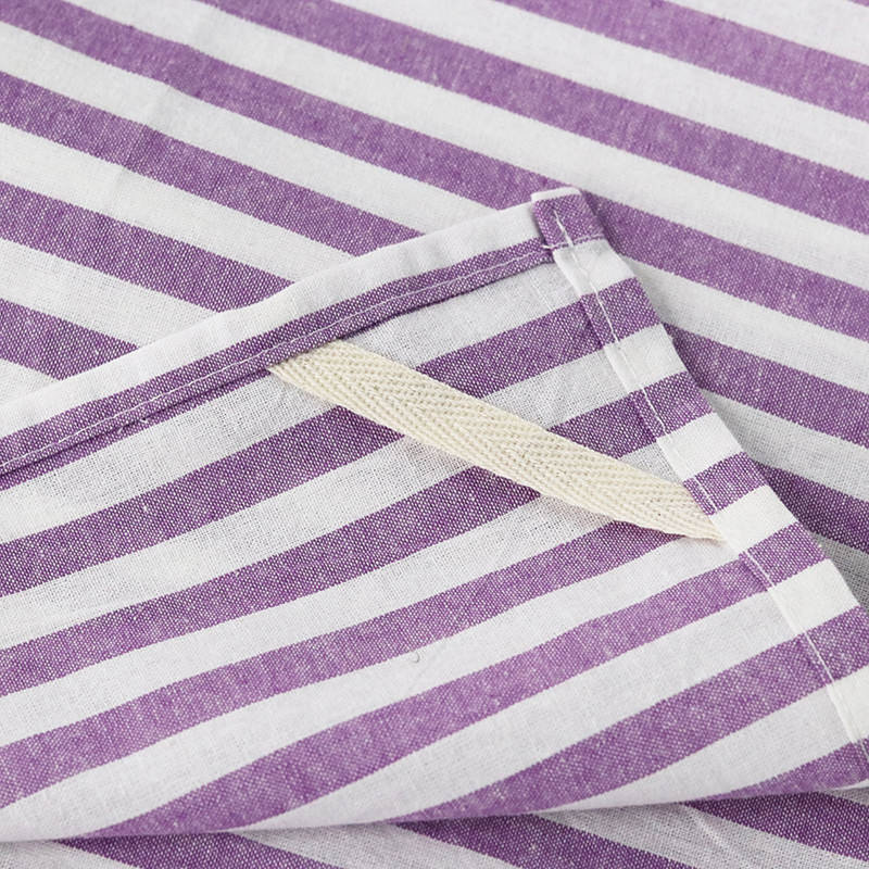 Cotton Stripe Jacquard Tea Towel Kitchen Towel, Purple