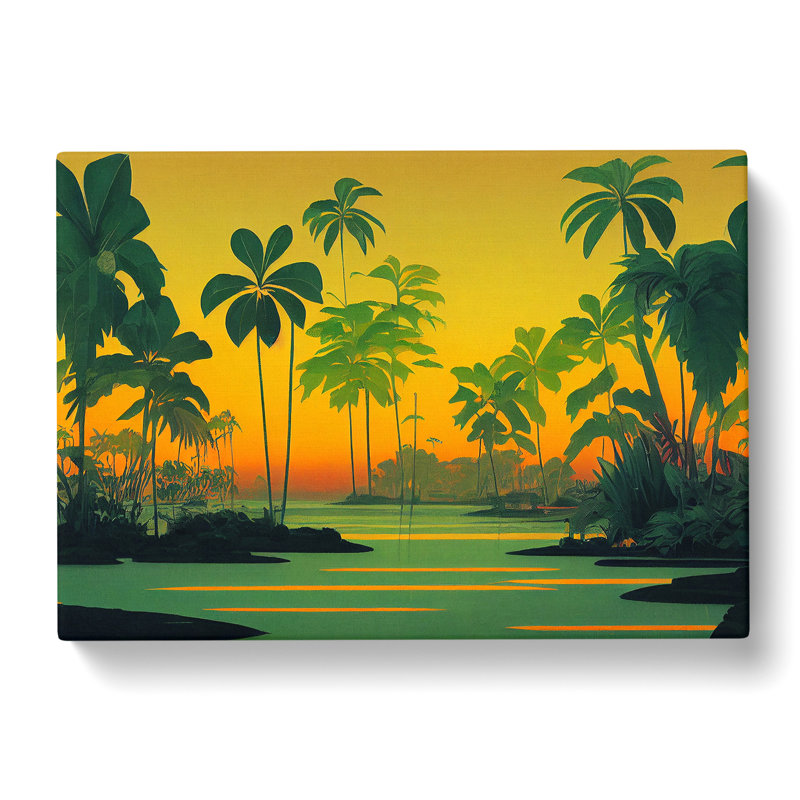 Masterful Palm Trees - Wrapped Canvas, 50cm H x 76cm W x 3cm D