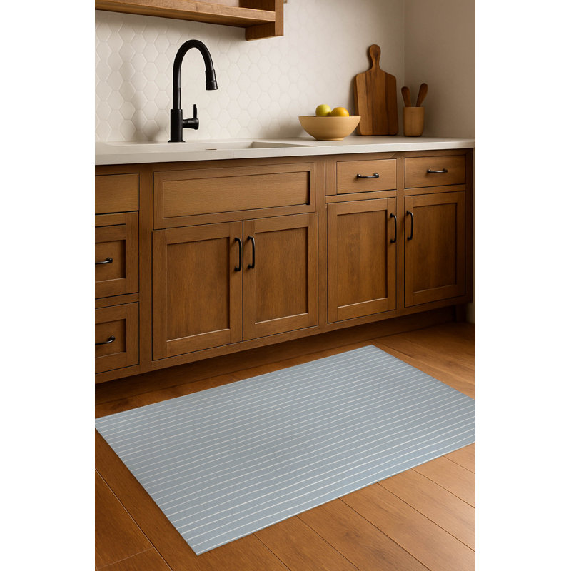 Tapis de cuisine antidérapant Smooth Lay, Rectangle 4pi x 6 pi, Bleu ardoise
