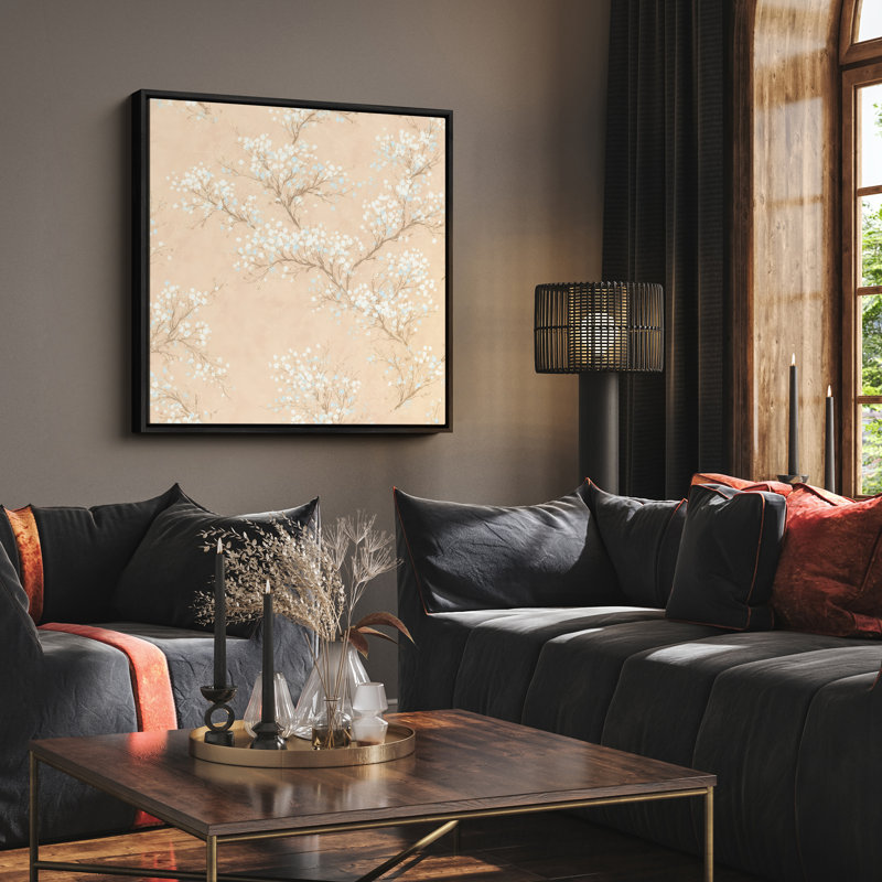 Art mural encadré abstrait rétro antique classique pour chambre à coucher, Noir, H 24 po x l 24 po